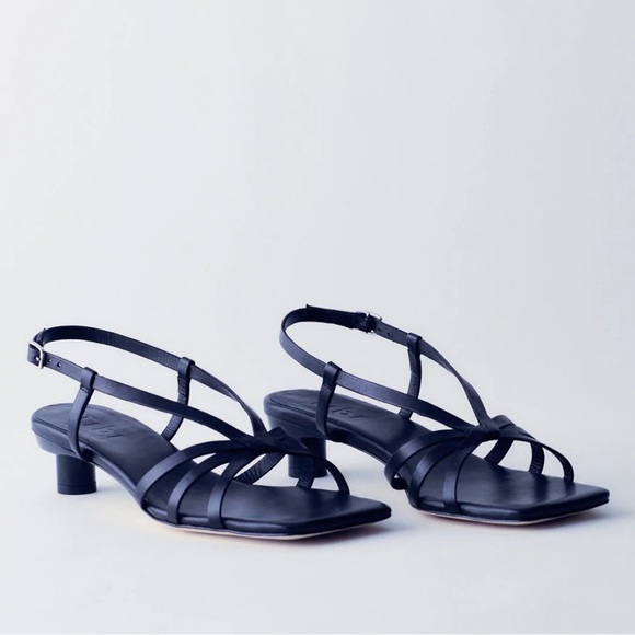 Tibi Brooks Low Heel Sandal in navy - Picture 1 of 7